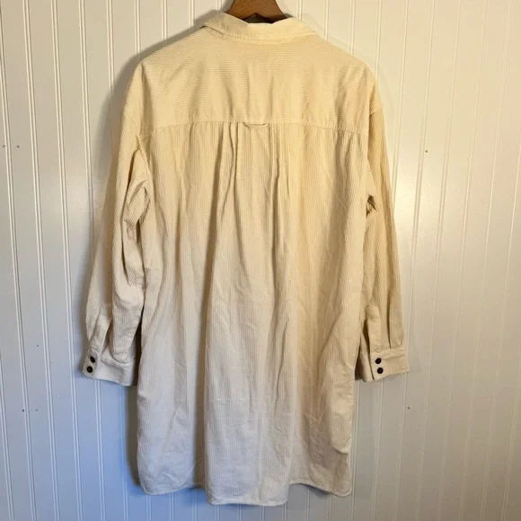 Madewell Corduroy Long-Sleeve Mini Shirtdress 100% Cotton Size Large - Picture 9 of 14